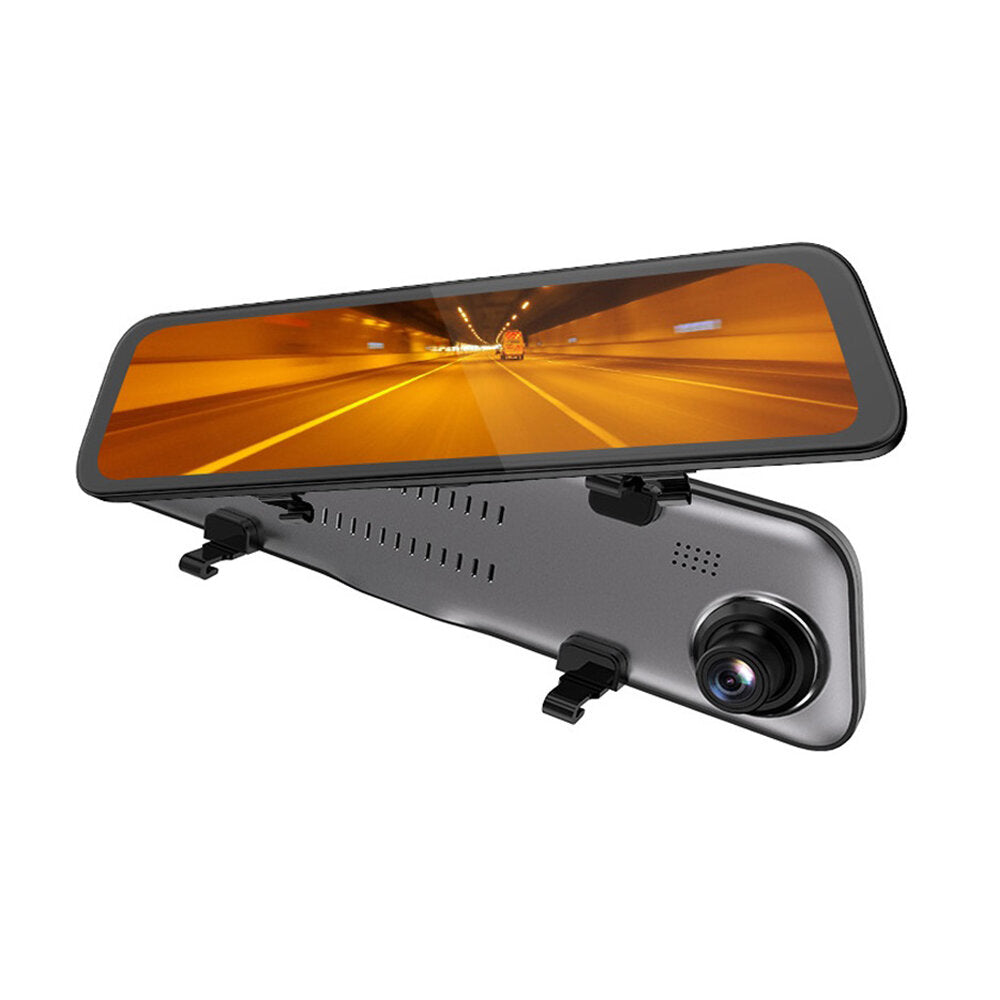12 Inch Touch Car DVR Stream Media Dash Cam Mirror Video Recorder Dual Len Support 1080P Rear View Camera GPS