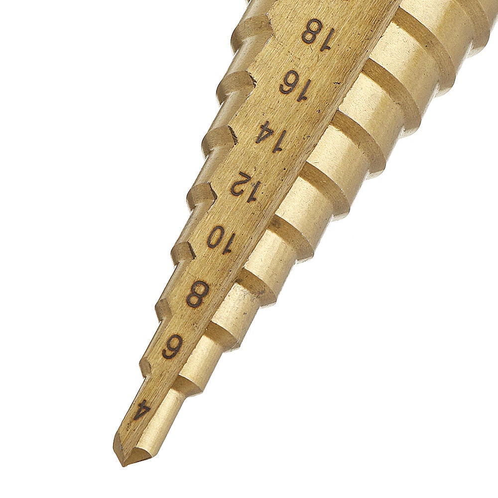 4-12/4-20/4-32mm HSS 6542 Titanium Coated Step Drill Bit Triangle Shank