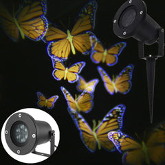 Waterproof LED Colorful Butterfly Light Projector Lamp for Christmas Festival 110-220V