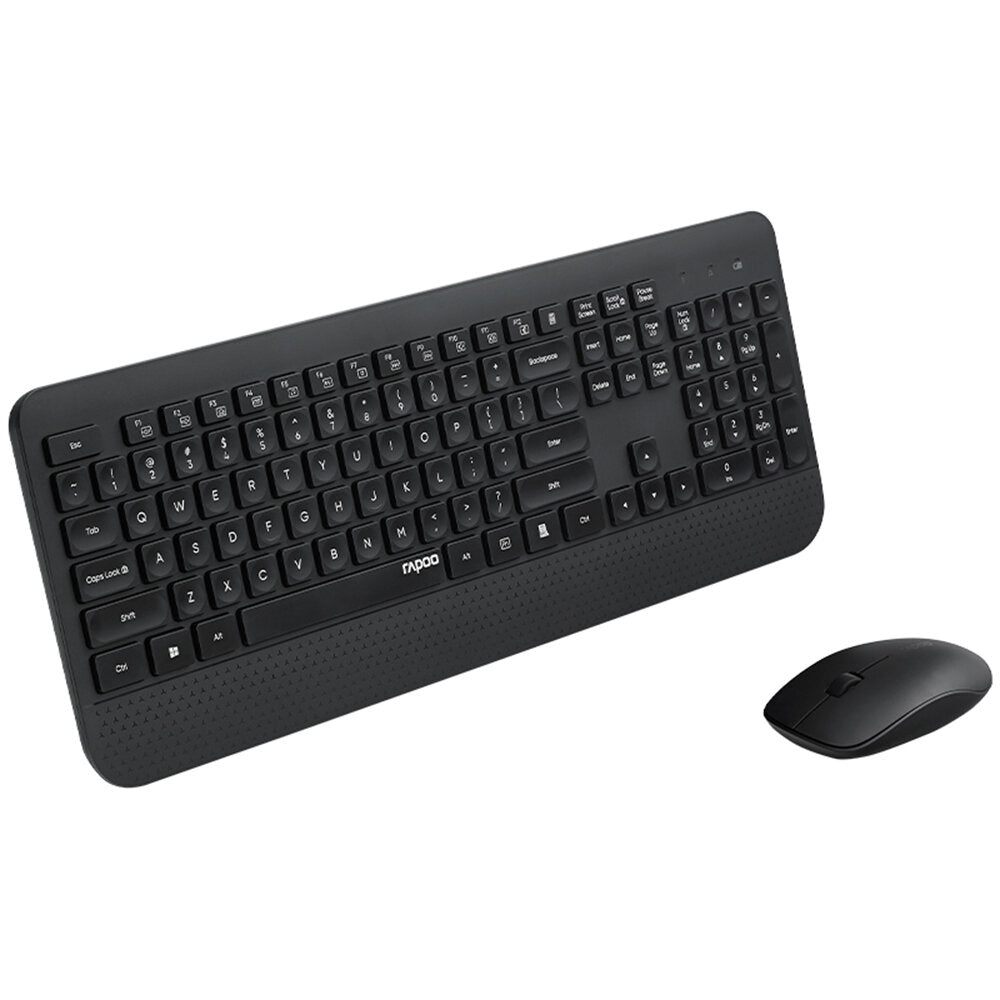 2.4G Wireless Keyboard Mouse Combo 105 Keys Waterproof Keyboard 1000DPI Silent Portable Optical Mice with USB Receiver Set for Laptop PC Notebook