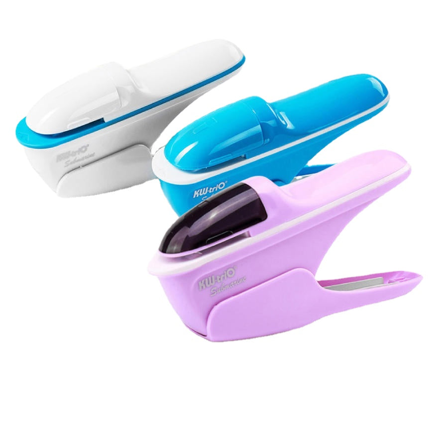 Mini Non-staple Stapler Stapling Machine Mini Cute Book Stapleless Stapler Paper Stapling Stapler Free Staple Needleless Stapler