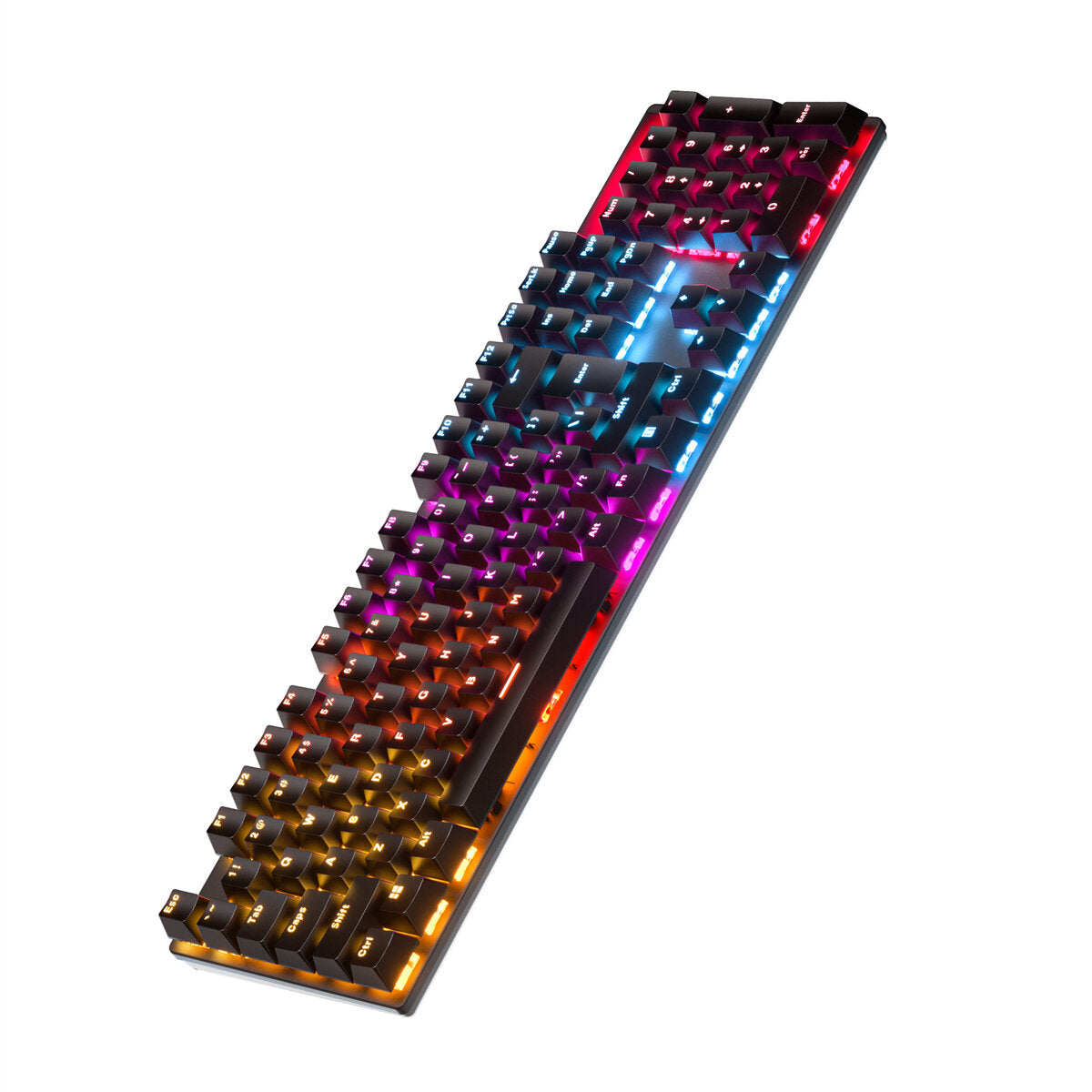 Mechanical Gaming Keyboard 104 Keys XA Profile PBT Double-shot Molding Keycaps Blue Switch RGB Backlit USB Wired Keyboard