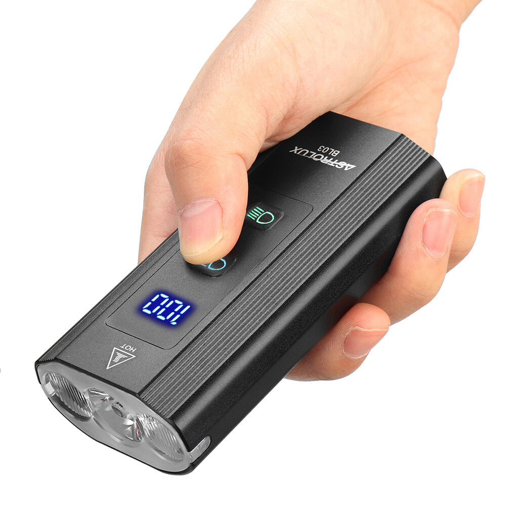 Bicycle Handlebar Flashlight1200LM Bike Headlight Support High Capacity Power Bank Dual Distance Beam Rechargeable LED for Electric Bike Scooter