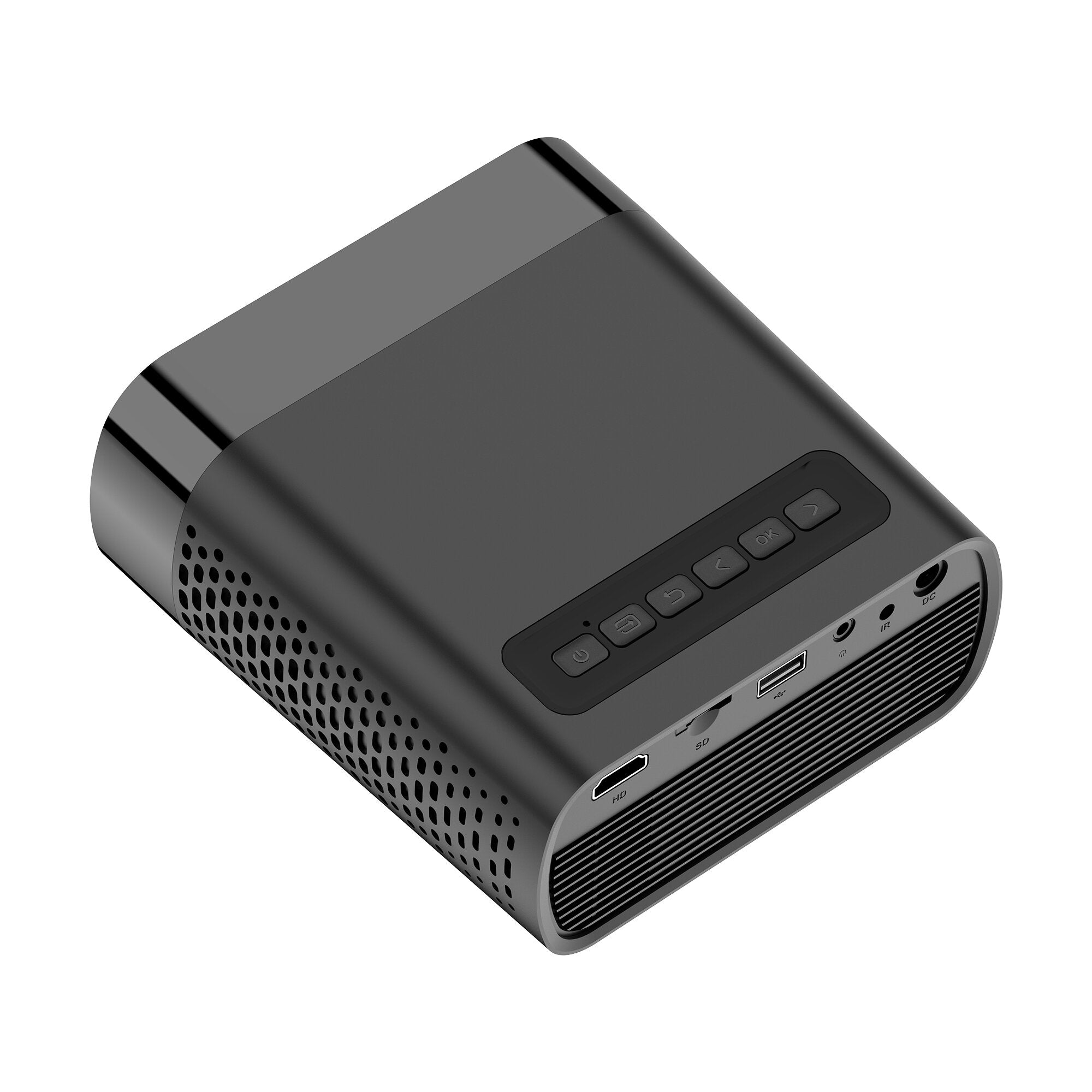 Mini LED Projector 1800Lumens 2000:1 Contrast Ratio 4K 1080P Supported EU Plug Outdoor Movie Home Theater
