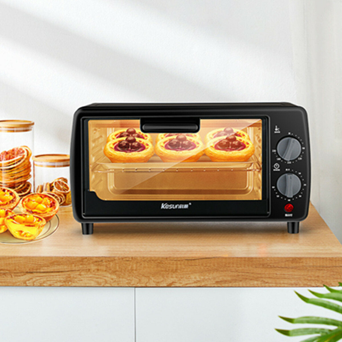 9L 220V Benchtop Electric Oven Timing Household Temperature Control Bake Toast