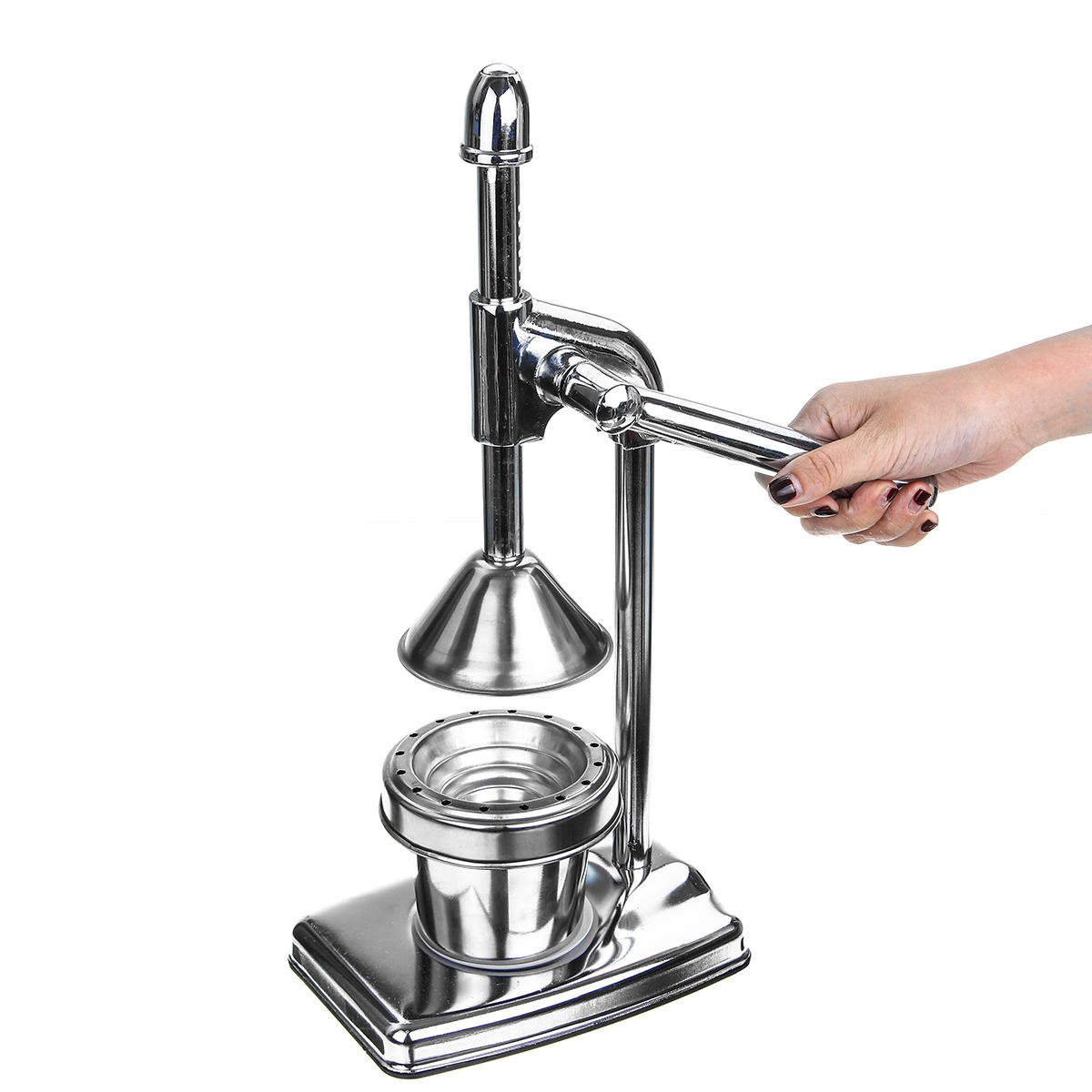 Stainless Steel Manual Citrus Juicer Orange Lemon Manual Juice Squeezer Silver