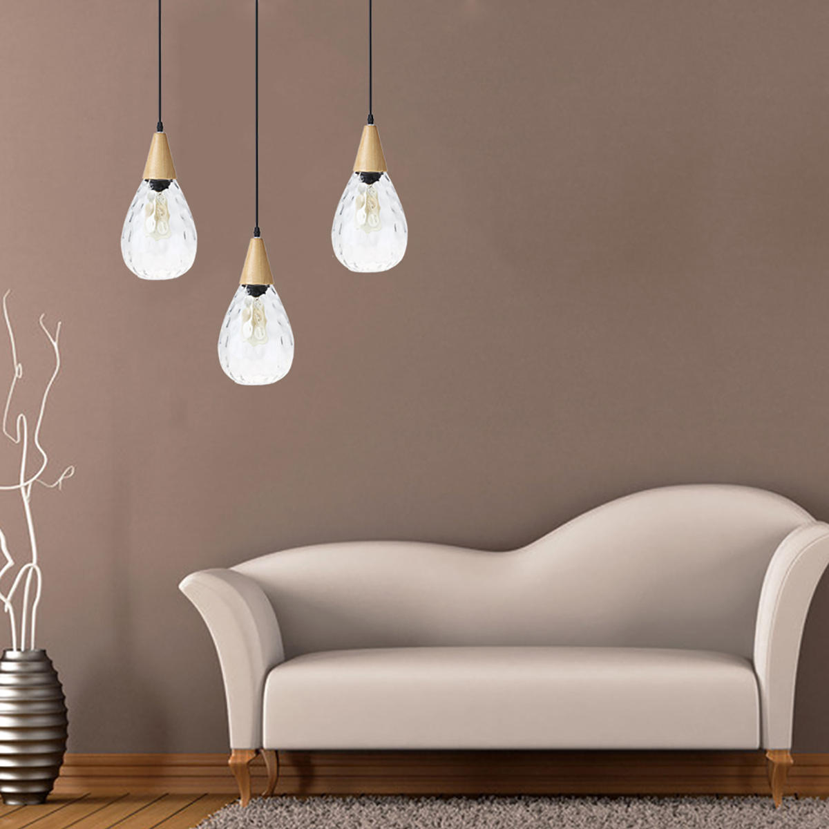 Modern Glass Pendant Light Ceiling Lamp Home Chandelier Fixture Decoration