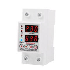 Adjustable Self-resetting Intelligent Overvoltage and Undervoltage Protector Automatically Reset LED Dual Display 220V 40A 63A
