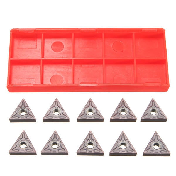 10Pcs Carbide Inserts Lathe Turning Tool Holder Inserts