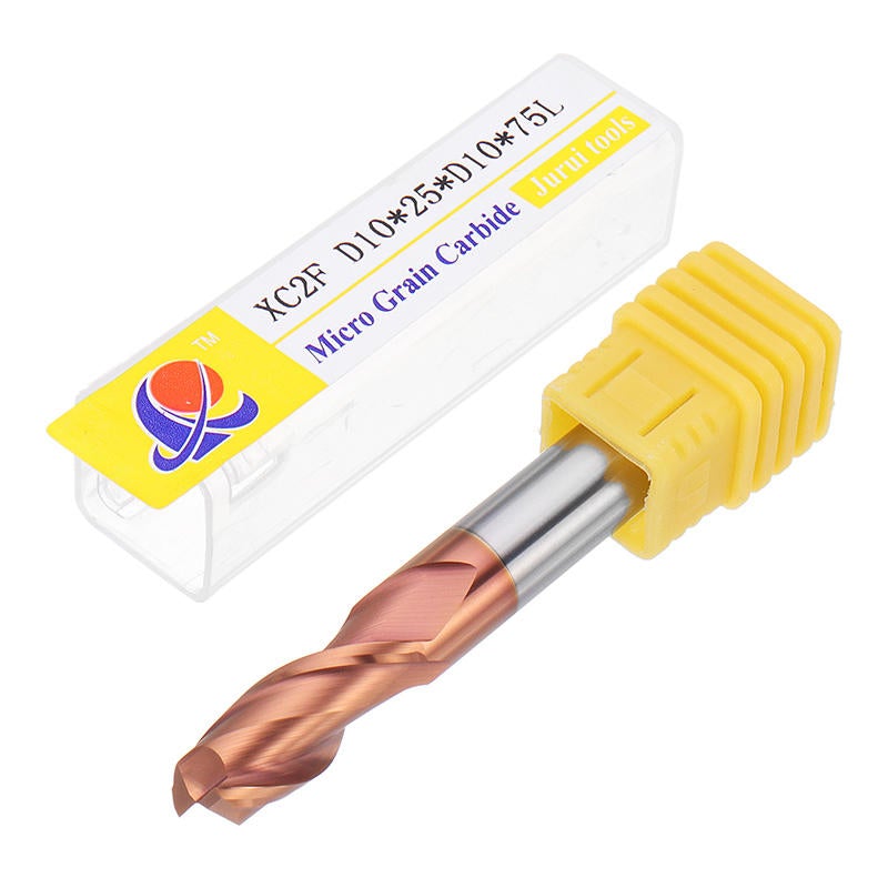 10mm 2 Flutes Tungsten Carbide End Mill Cutter HRC55 AlTiN Coating CNC End Mill Tool