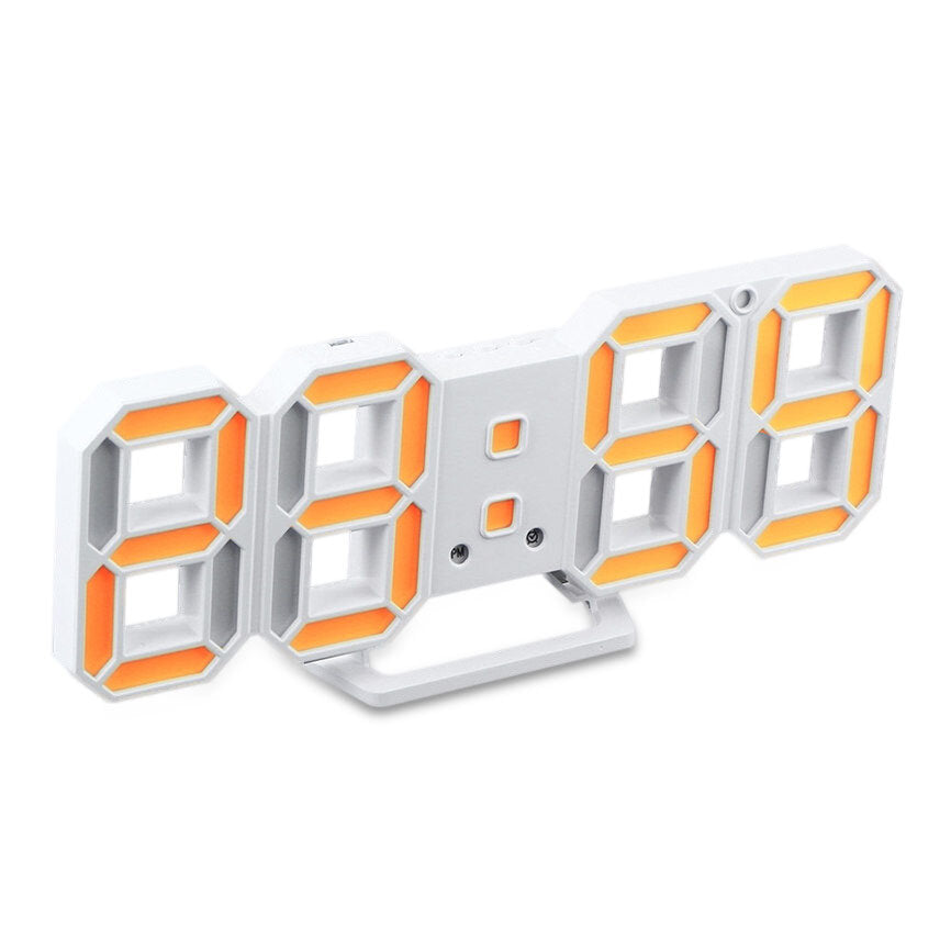 Creative USB Charging 3D Digits Display Adjustable Brightness Alarm Clock