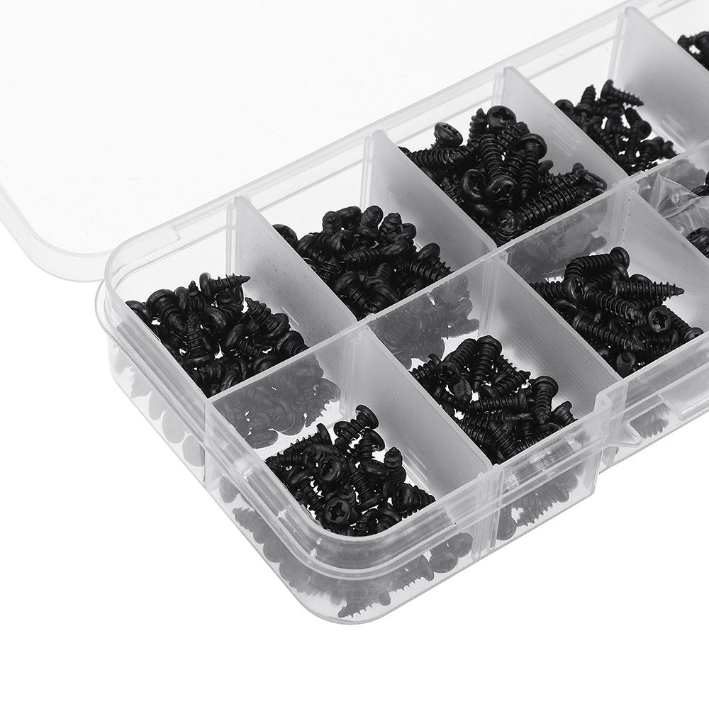 500Pcs P hilips Button Head Screw Carbon Steel Mini Electronic Notebook Laptop Repair Screw Self-Tapping Bolt Assortment Kit