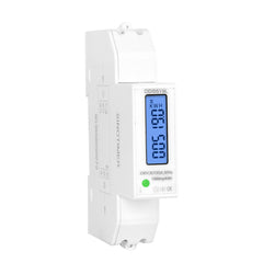 AC 230V 5-100A Power Meter Household Heavy Load Single Phase 2 Wire Wattmeter LCD Digital With Backlight Display DIN Rail