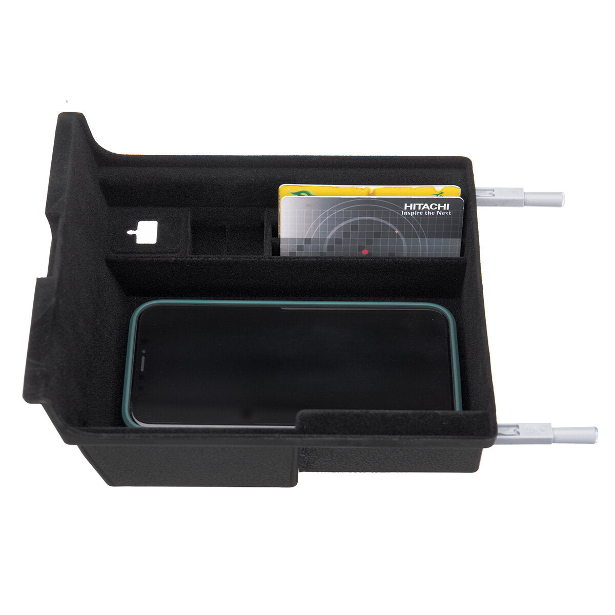 Flocked Center Console Armrest Storage Box Organizer Tray with Spring Pushing For Tesla Model 3/Y 2021