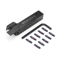 Parting Off Turning Tool Holder with 10pcs Blue Nano MGMN200 Carbide Inserts