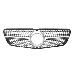 Diamond Look Front Bumper Grille Grill Silver For Mercedes Benz Vito