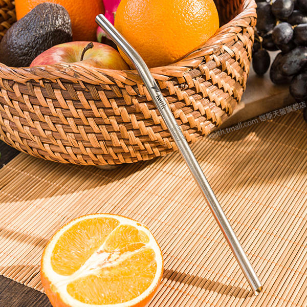 Titanium Drinking Straw Heat Resistant Reusable Juice Beverages Sucker