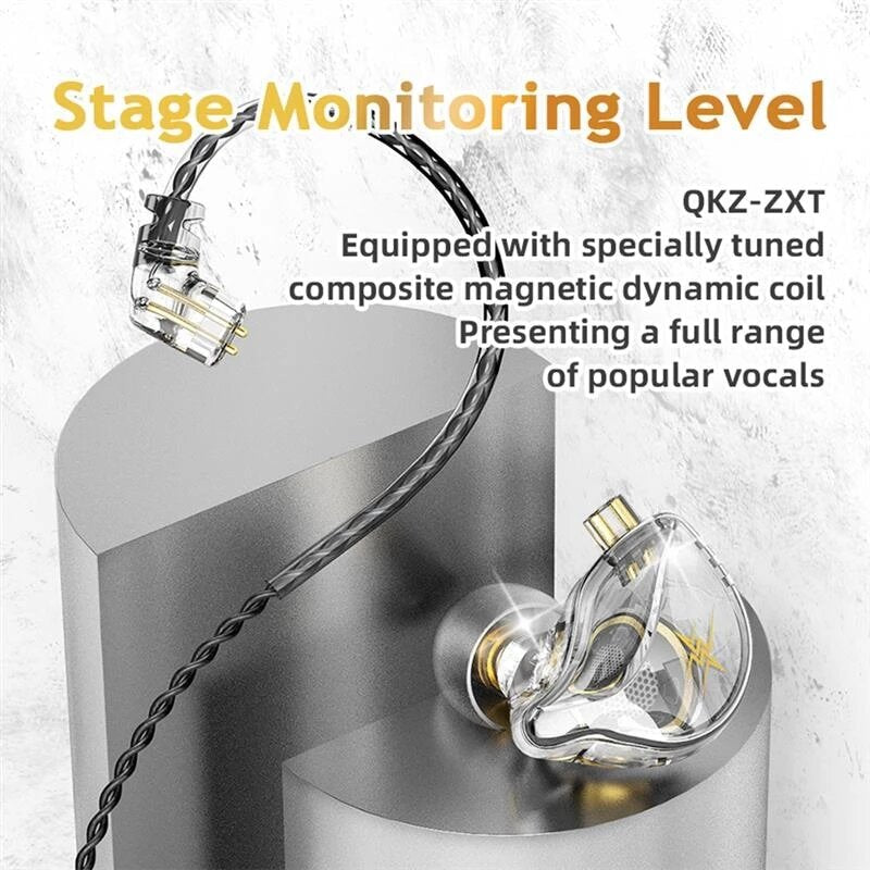 In-Ear Earphones 1D Hi-Fi Bass Earbuds Deep Bass Stereo Monitor Headphones Sport Noise Cancelling Headset With Mic
