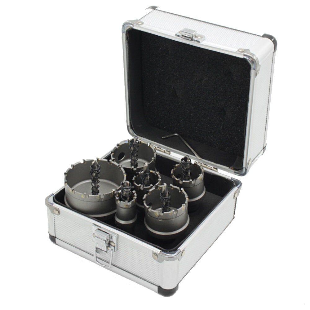 6pcs 16-65mm TCT Hole Saw Cutter Titanium Coated Drill Bit for Stainless Steel Alloy