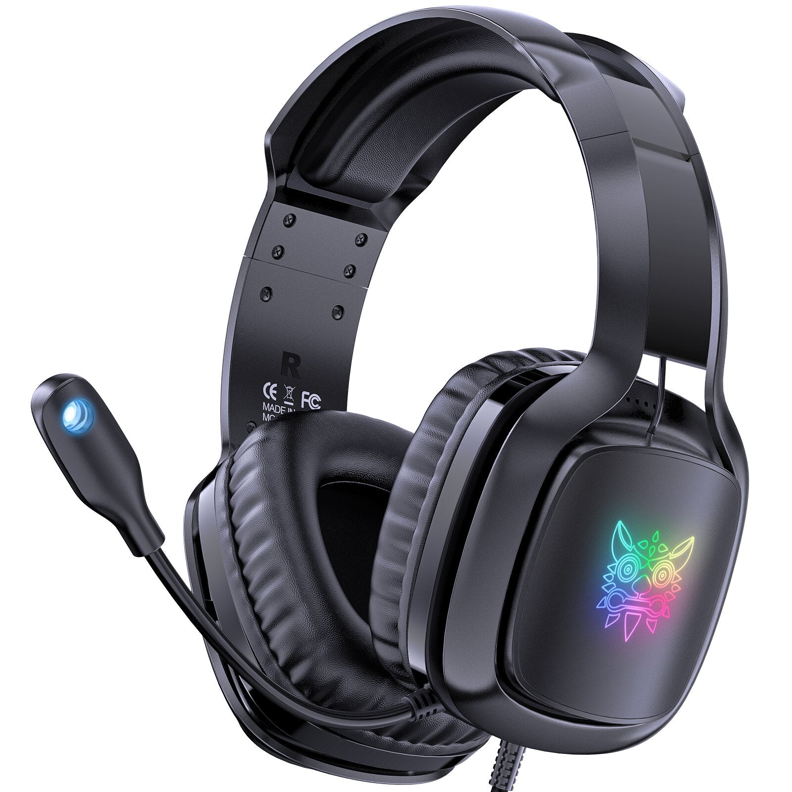 Gaming Headset GB Light Stereo Noise Canceling Headphones with Mic Audio Adapter
