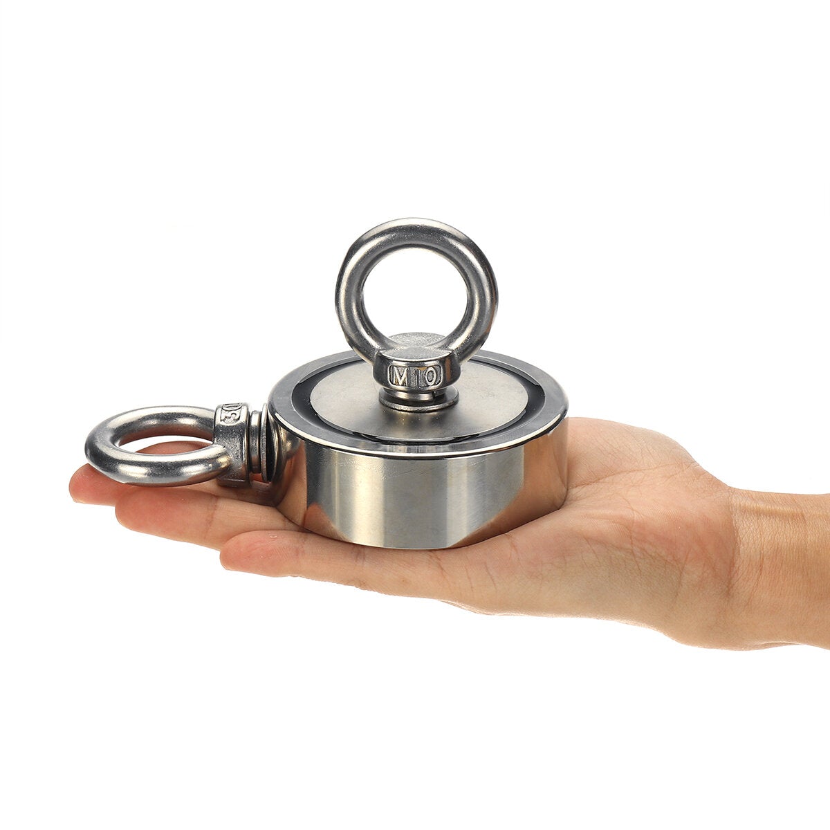 200KG Double Side Neodymium Recovery Magnet Hook Lifting Fishing Magnet Ring Salvage Tool
