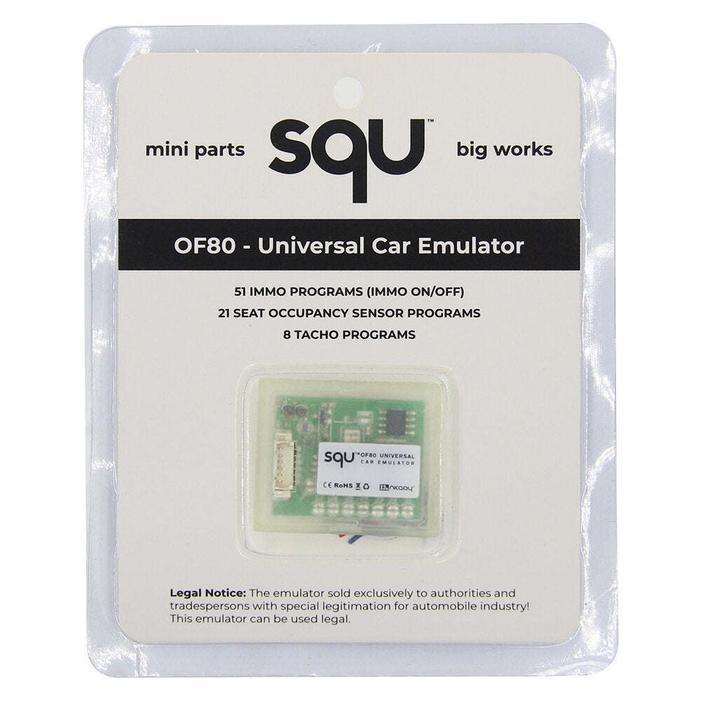 Universal Car Emulator Support IMMO/Seat Accupancy Sensor/Tacho Programs