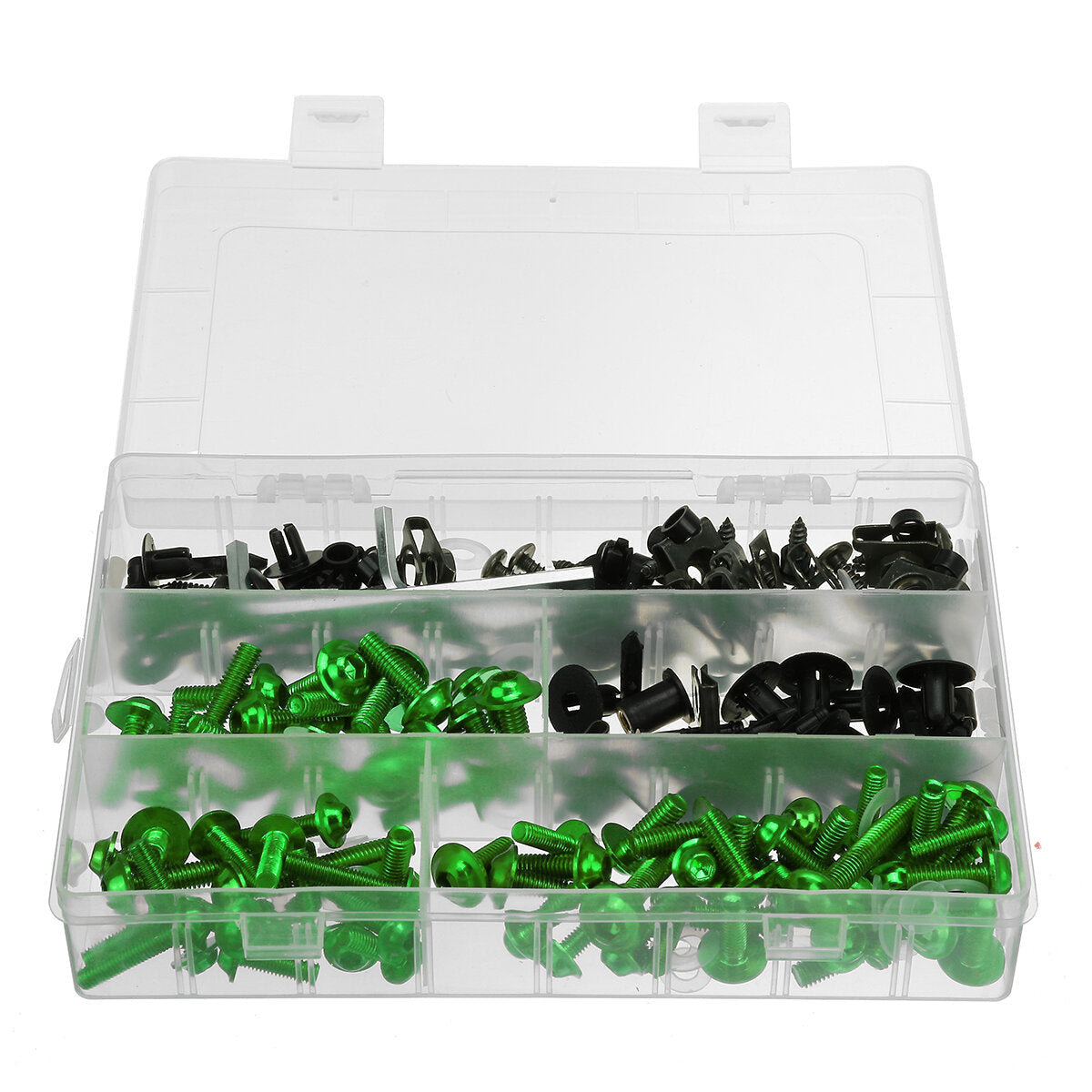 198PCS Motorcycle Nylon Washer KitFairing Bolts Screws Retainer Fastener Clips
