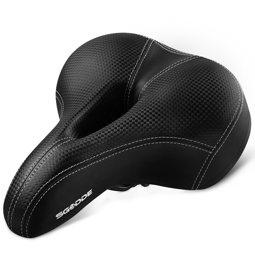 PU Bike Saddle Waterproof Breathable Shock Absorbing Bike Seat for MTB Road Bicycle with Rain-proof Cover