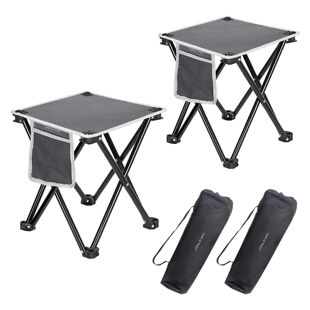 2 Pcs Folding Chair Fishing Stool with Carry Bag Ultralight Aluminum Seat Home Fishing Camping BBQ Garden Hiking