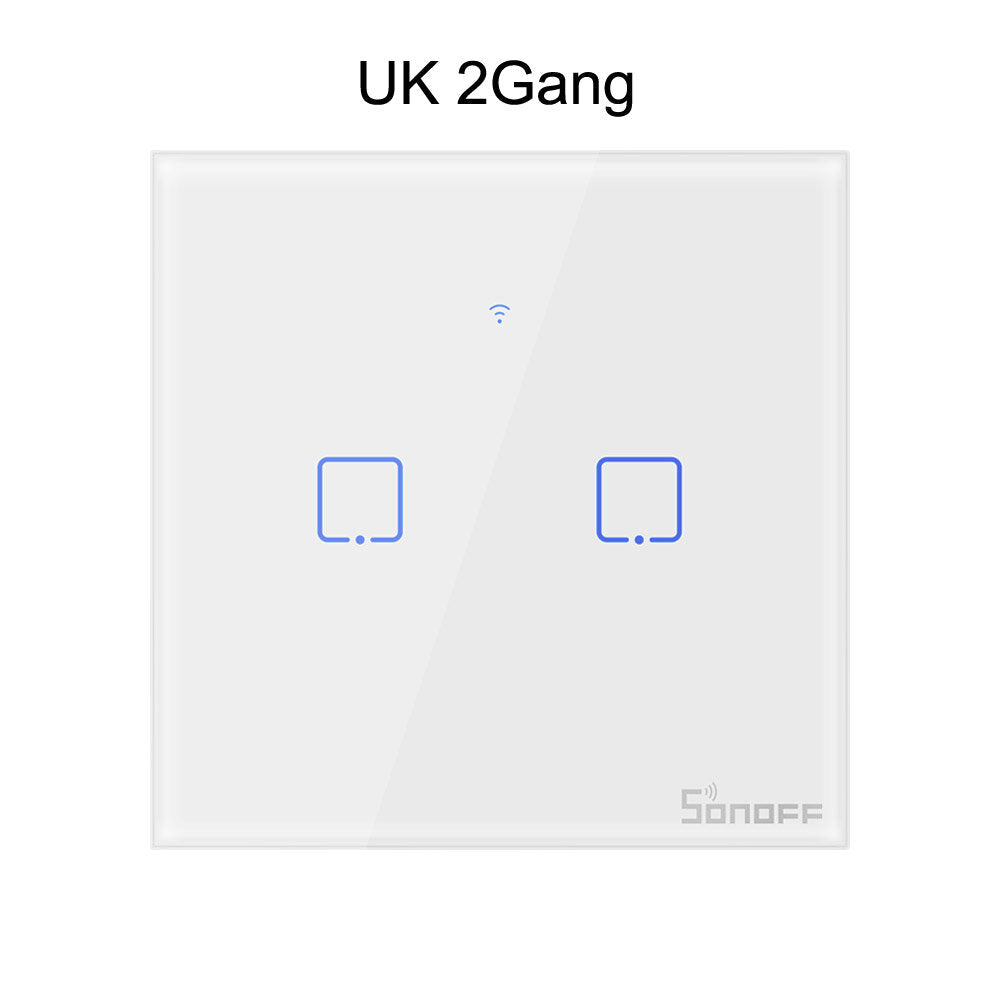 WiFi Wall Switch RF Smart Wall Touch Switch For Smart Home Work With Alexa Google Home,EU/US/UK AC 100-240V 1/2/3 Gang 433Mhz