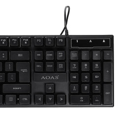 4-in-1 Gaming Kit Set Wired Keyboard & Mouse & Mouse Pad LED Gaming Over-Ear Headset Combo Set