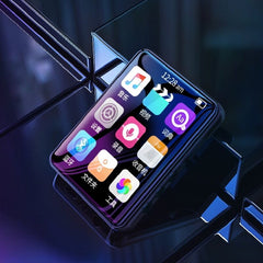 Portable Bluetooth 5.0 MP3 Music Player 2.5 Inch Full Touch Screen Support Full Format Recording Video Media Player Built-in Speaker