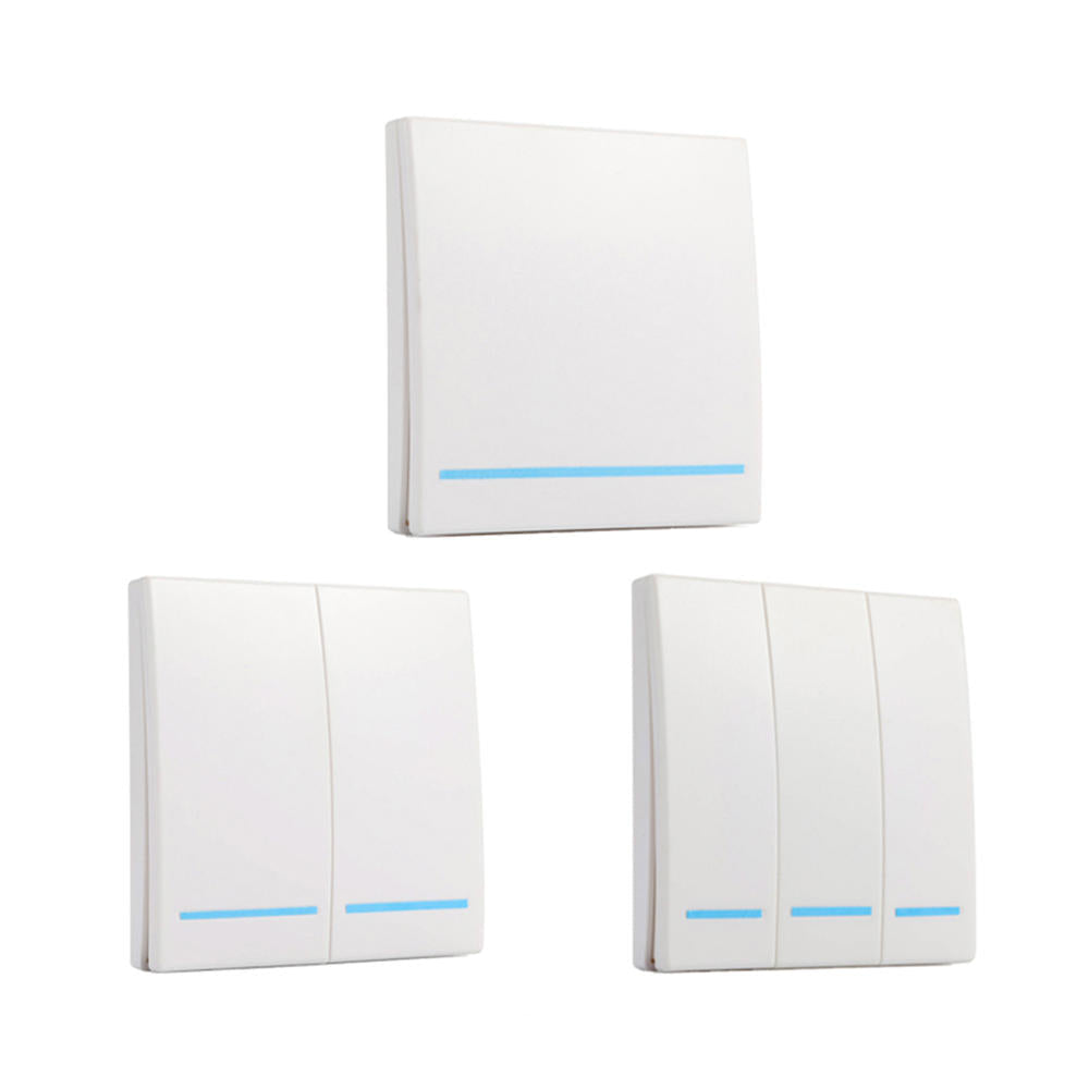 Wall Panel Wireless Remote Transmitter 1 2 3 Button RF Controller Switch For Light Lamp 433MHz