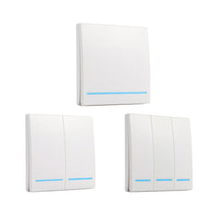 Wall Panel Wireless Remote Transmitter 1 2 3 Button RF Controller Switch For Light Lamp 433MHz