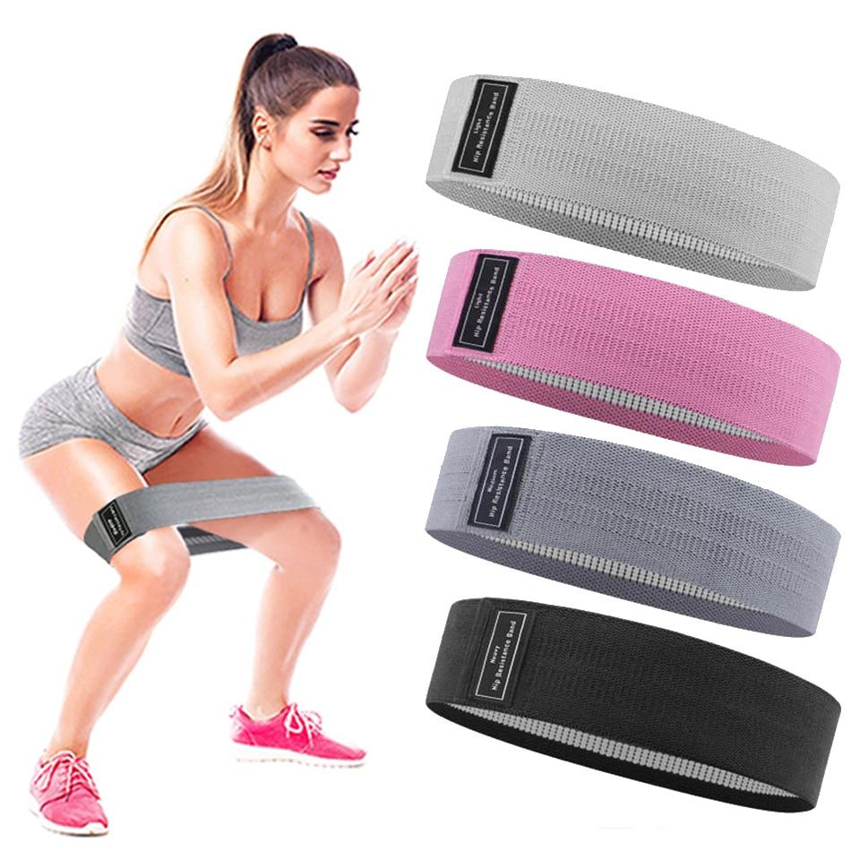 Durable Hip Circle Anti Slip Elastic Rubber Band Yoga Belts Gym Fitness Exercise Lifting Resistance
