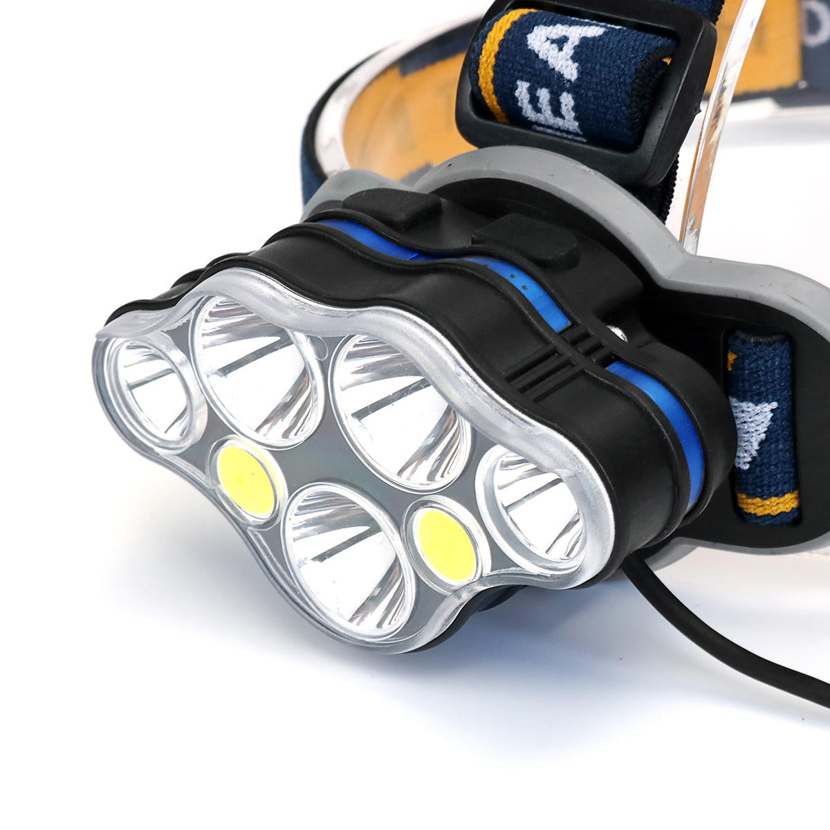 1900LM 3*T6+2*XPE+2*COB 8 Modes Bicycle Headlamp With 2*18650 Battery USB Interfaceamp