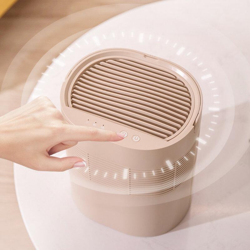 Mini Air Dryer Household Portable Dehumidifier 1L Water Tank with Handle Touch Panel Time Setting Moisture Absorber