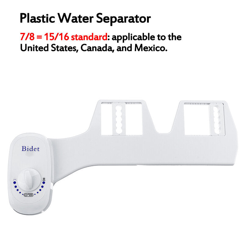 Bidet White Double-head Attachment Portable Manual Plastic Toilet