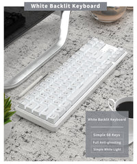 68 Keys Mechanical Keyboard Wireless Bluetooth Wired Dual Mode Anti-ghosting Backlight Mechanical Switch Gaming Keyboard
