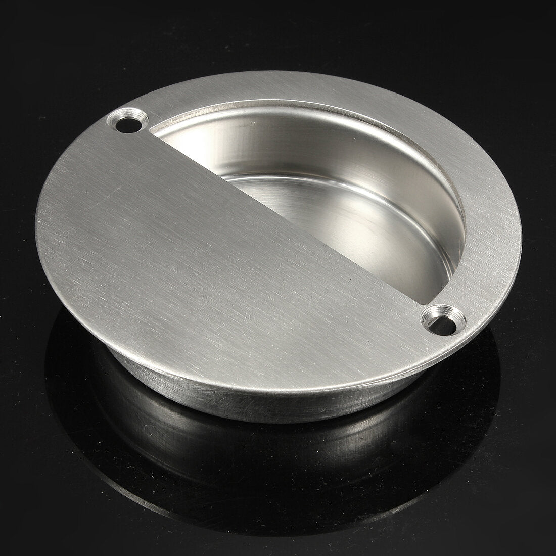 Flush Recessed Pull Door Handle SUS Stainless Steel Circular Covered Type With 2 Screws
