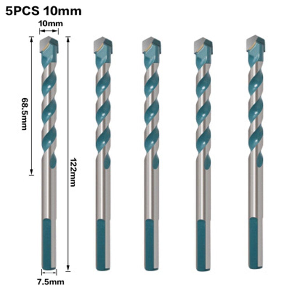 4/5pcs Tungsten Steel Overlord Drill Electric Hammer Multi-function Bit Triangle Hole