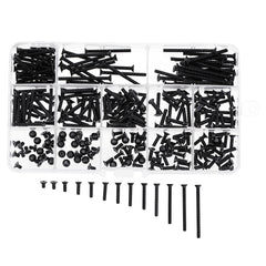 260Pcs M3 10.9 Grade Carbon Steel Hex Socket Flat Countersunk Head Screw Bolts Assortment Set