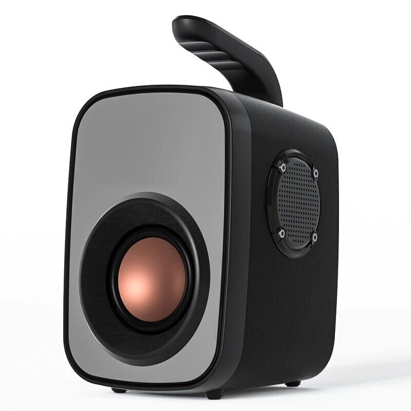 Portable Bluetooth 5.0 Speaker LED Clock Display Mirror Hi-Fi Super Bass FM Raido High Powerful Boombox Hi-Fi Sound Loudspeaker