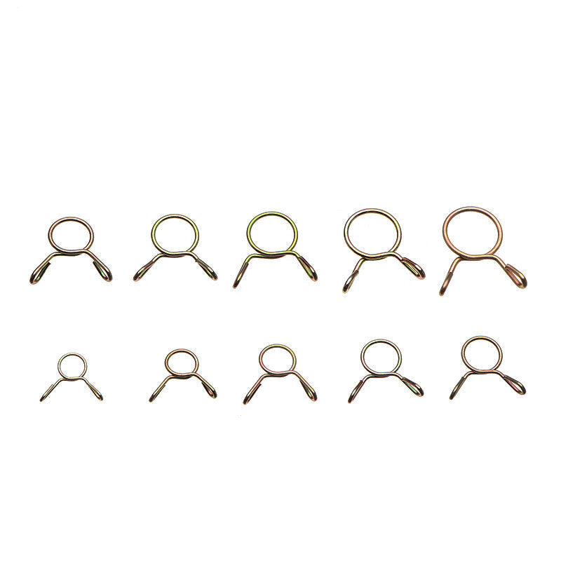 250Pcs Fuel Line Silicone Vacuum Hose Clamps Tubing Spring Clips Clamps Tube Clamps Fastener Assortment Kit