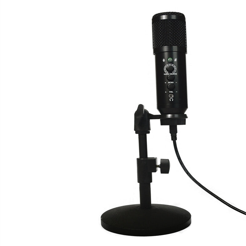 Capacitive Microphone Heart-shaped High-fidelity Noise-cancelling with Stable Stand