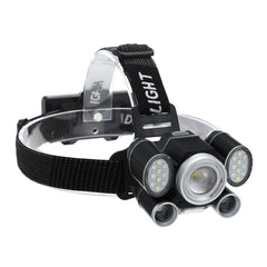 LED Headlamp Flashlight Zoom Ultra Bright 5 Modes USB Rechargeable Work Lamp for Camping Jogging Cycling