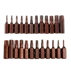 12pcs S2 Steel T6-T40 Magnetic Torx Screwdriver Bits Set 25mm Security Tamper Proof Screwdriver Bit