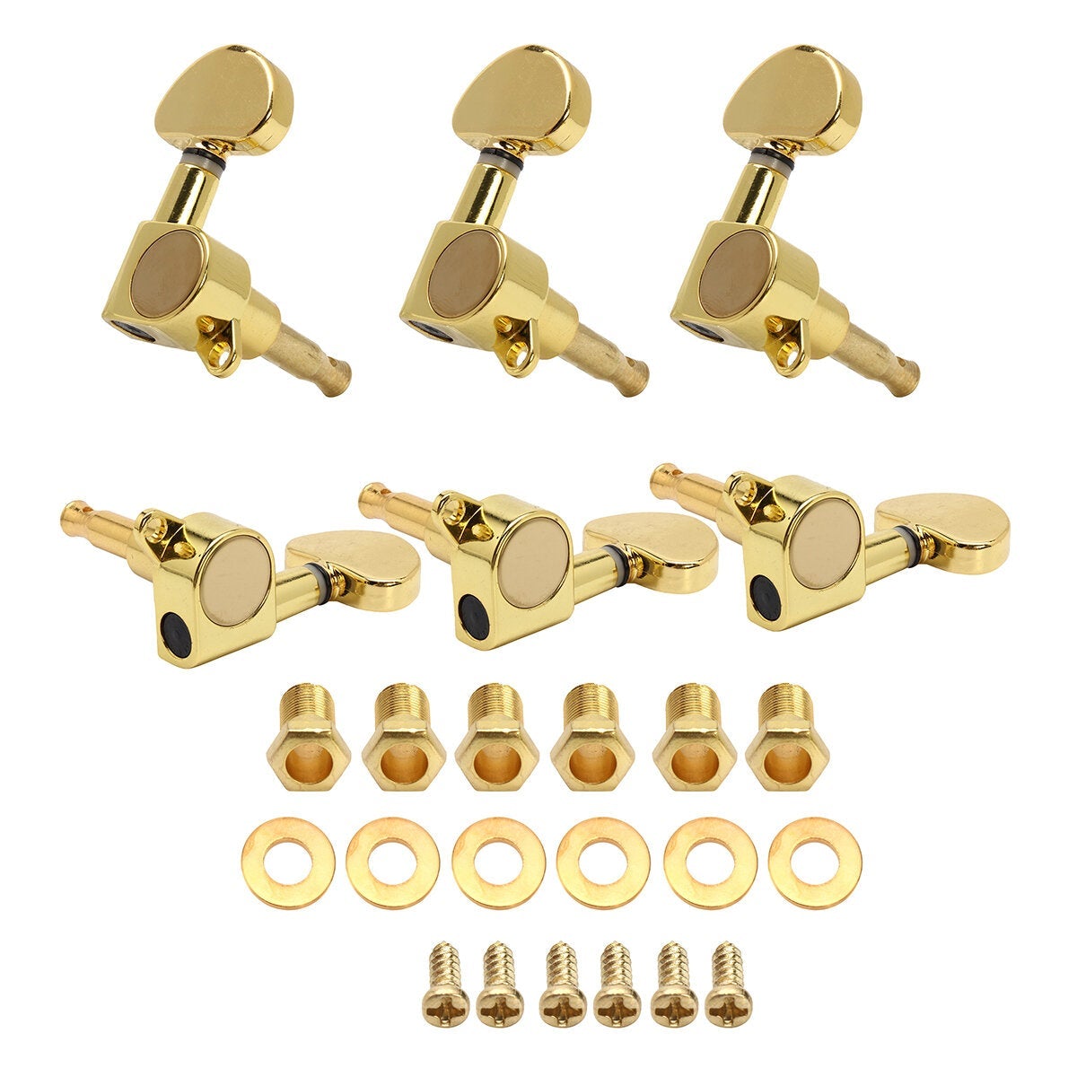 3R3L Semicircle Button Guitar Tuning Pegs Machine Heads Tuners Guitar Parts