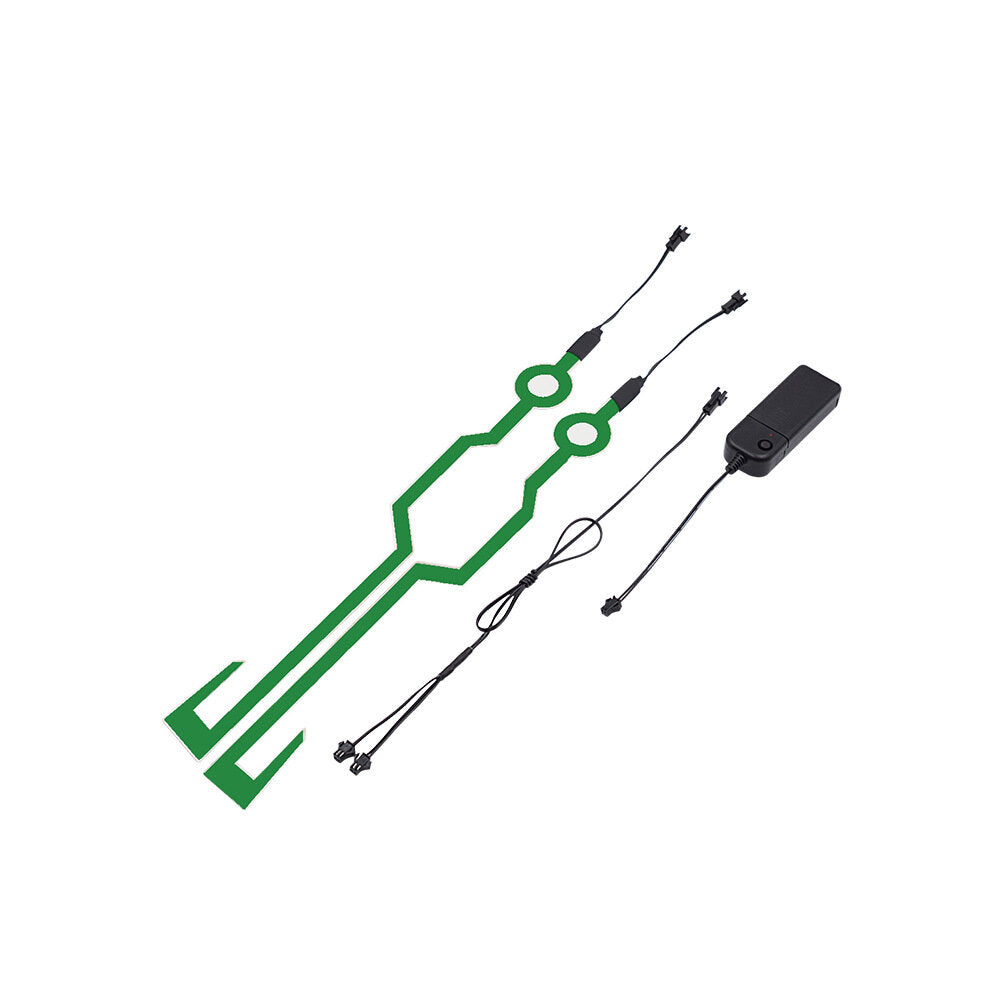 2PCS Waterproof Cycling Helmet Light Riding Signal EL Strip Flashing LED Durable Kit Bar DIY Bicycle Helmet Strip Light