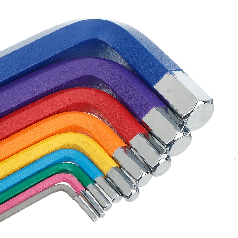 9Pcs 1.5mm-10mm Mini All-in-one Colorful Ball-End Hex L Wrench Key Screwdriver Set Powerful Repair Tools